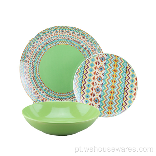 Conjuntos de utensílios da porcelana do decalque do dinnerware do estilo lindo